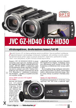 JVC GZ-HD40 i GZ-HD30 – ultrakompaktowe, dwuformatowe kamery Full HD
