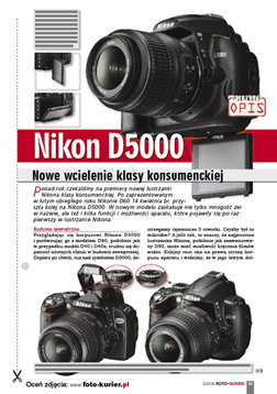 Nikon D5000 – nowe wcielenie klasy konsumenckiej