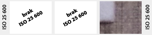 100%, szumy ISO 25 600