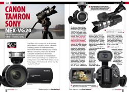 Canon, Tamron, Sony NEX-VG20