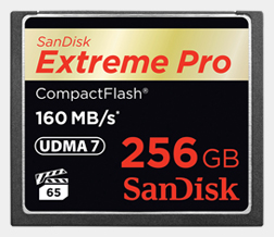 256 GB w karcie CompactFlash