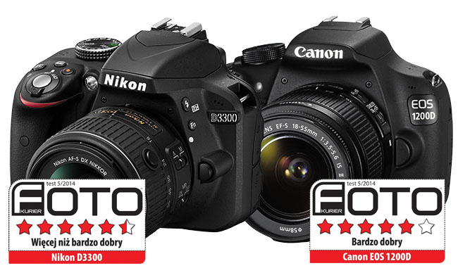 Pierwsza lustrzanka - Canon EOS 1200D czy Nikon D3300. Peny test z Foto-Kuriera 5/2014