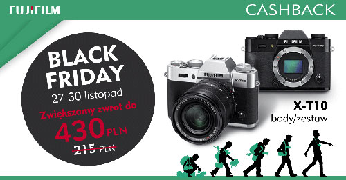 Black Friday – podwójny cashback za aparat Fujifilm X-T10 lub zestaw