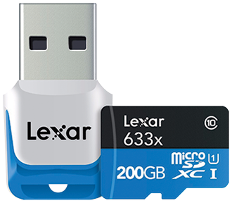 Lexar - 200 GB w karcie micro SD