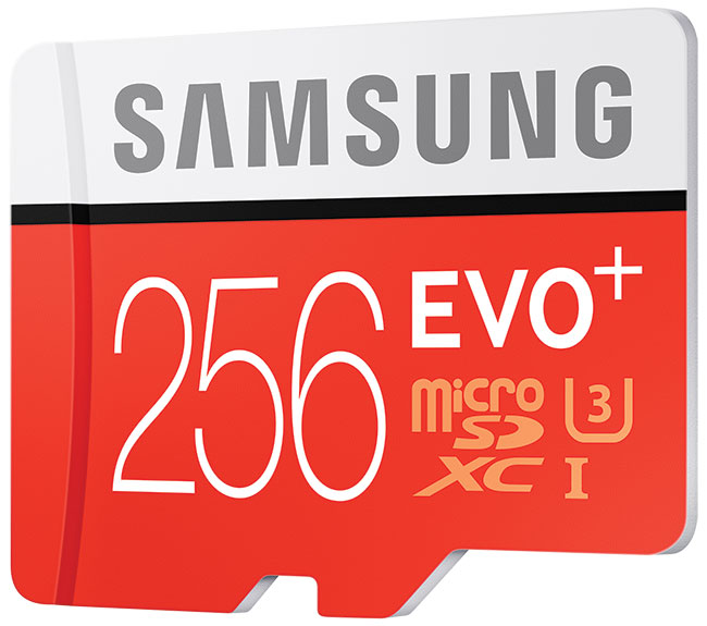 MicroSD EVO Plus 256 GB od Samsunga