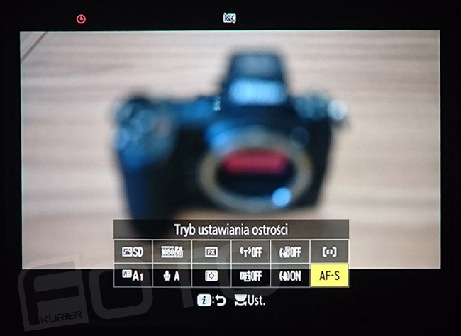 Wizjer Nikon Z w trybie filmowania. fot.Patrycy