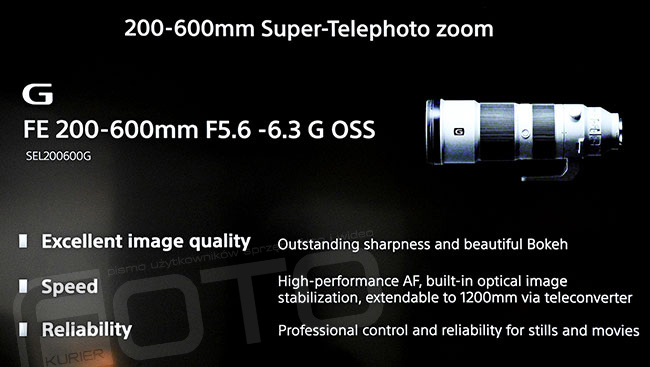 Sony 200-600 mm f/5,6-6,3  G OSS