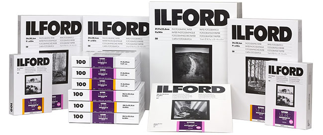 ILFORD Photo – filmy ORTHO, papiery MULTIGRADE V i zestawy PATERSON