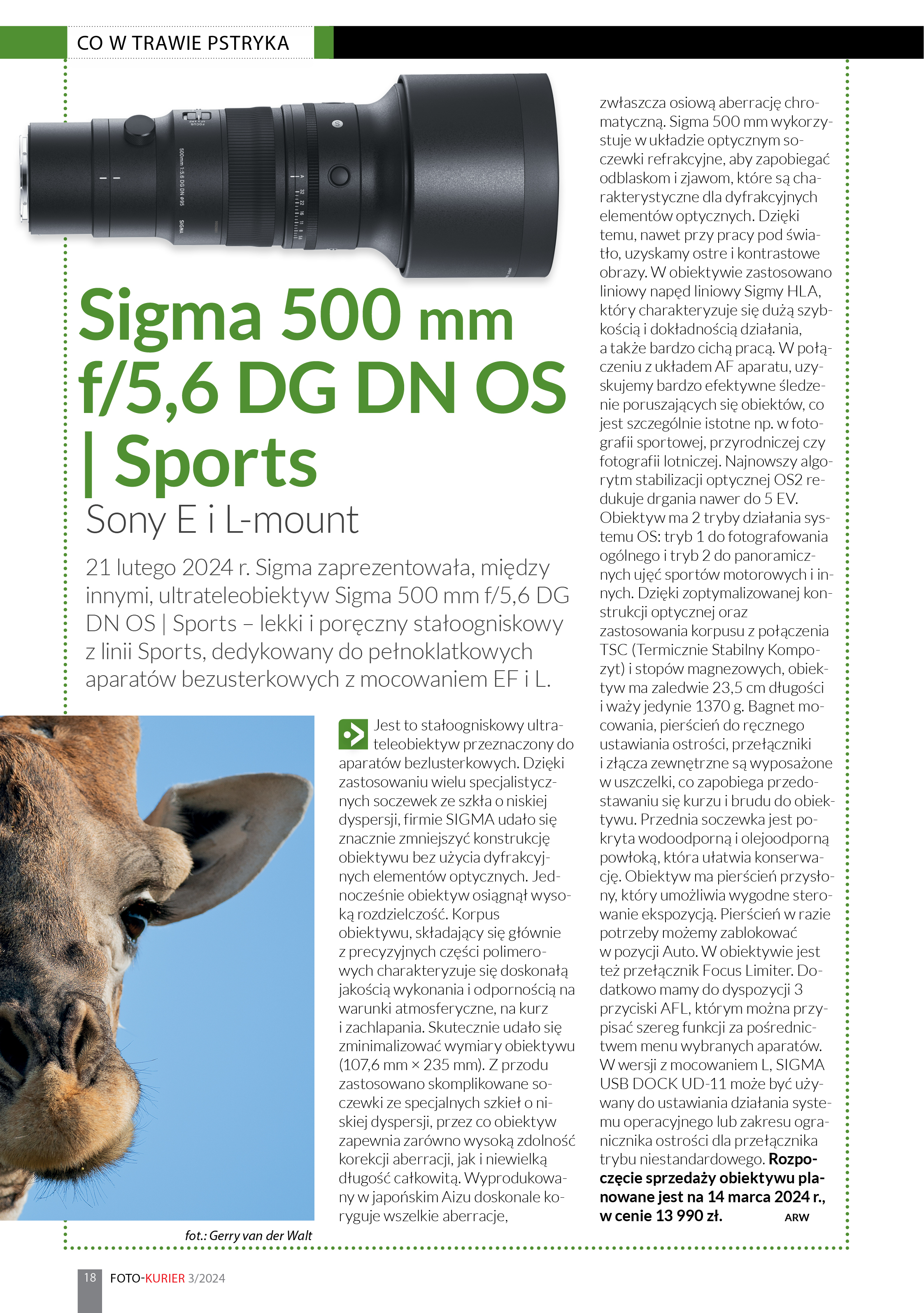 Sigma 500 mm F/5,6 DG DN OS | Sports