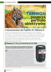 Tamron zdobywa wiat bezlusterkowcw - obiektywy zmocowaniem doaparatw Fujifilm iNikona