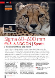 Test Sigmy 60–600 mm f/4,5–6,3 DG DN | Sports.