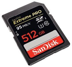 512 GB na karcie pamici SD