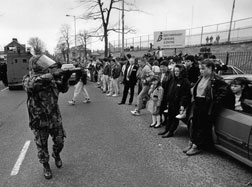 Political Brit pointing rifle 1993