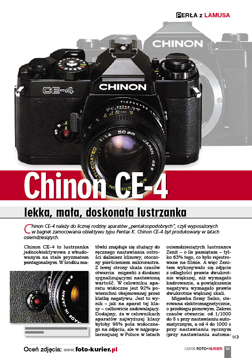 Chinon CE-4 - lekka, maa, doskonaa lustrzanka