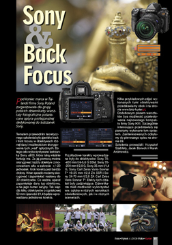 Sony & Back Focus