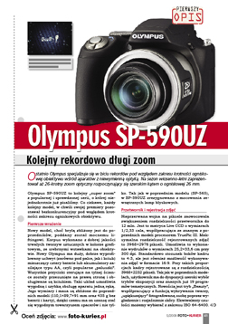 Olympus SP-590UZ - kolejny rekordowo dugi zoom