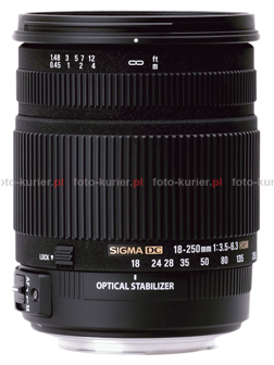 Sigma 18250 mm f/3,56,3 DC OS HSM z mocowaniem dla Pentaksa i Sony