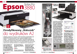 Epson Stylus Pro 3880 Zmodyfikowany „Maluszek” do wydruków A2