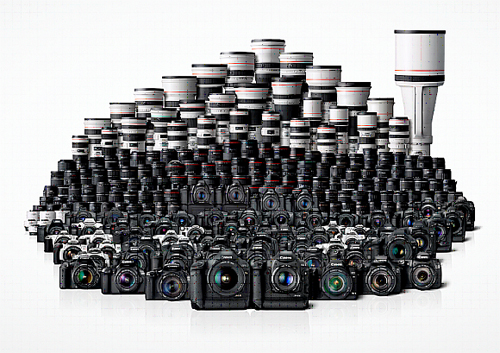Canon wituje wyprodukowanie  50 milionów lustrzanek z serii EOS oraz 70 milionów obiektywów EF
