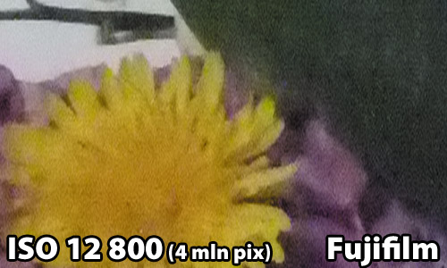 ISO 12 800 (rozdz. ograniczona do 4 mln pikseli) - Fujifilm HS30EXR