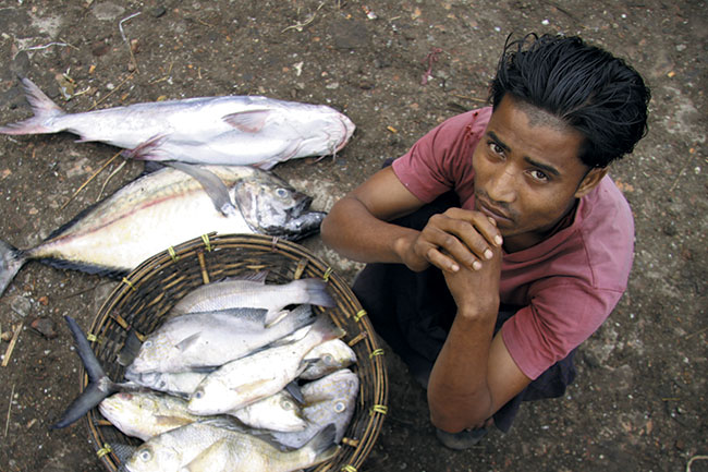 O wicie zaczyna si synny targ rybny w Sittwe, na który miejscowi rybacy przywo poów z Zatoki Bengalskiej. Canon EOS 50D + Canon EF 17-85 mm; par. eksp.: 1/40 s; ISO 100; f/4; f=17 mm