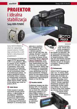 Kamera Sony HDR-PJ780VE - Projektor i idealna stabilizacja