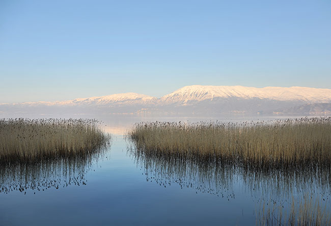 Jezioro Ochrydzkie od strony Albanii