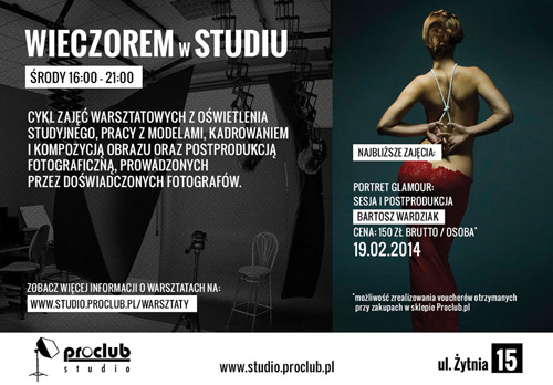 Studio Proclub - wieczorowe warsztaty studyjne