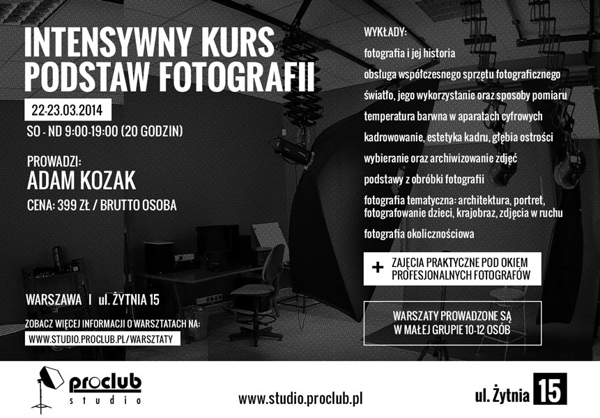 Intensywny kurs podstaw fotografii