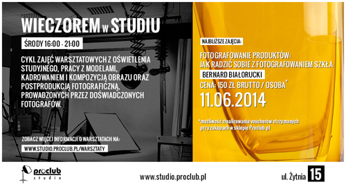 Bernard Biaorucki - Fotografia produktowa – „Fotografowanie szka” - 11.06.2014