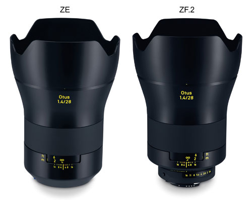 Profesjonalny Zeiss Otus 28 mm f/1,4