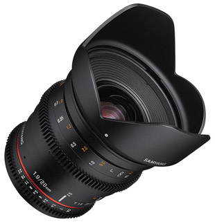 Samyang 20 mm f/1,8 i 20 mm T/1,9