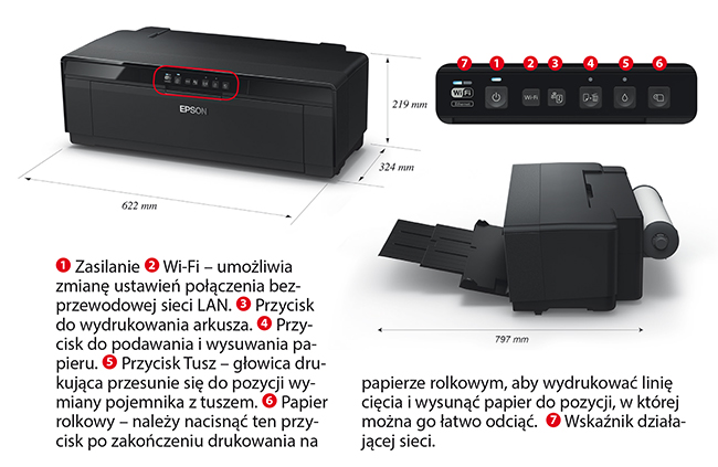 Wymiary Epsona SC-P400