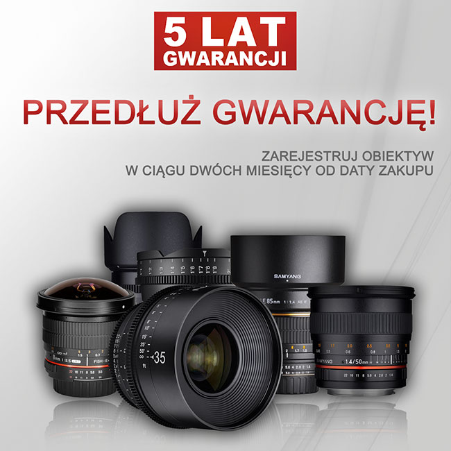 Samyang z 5-letni gwarancj