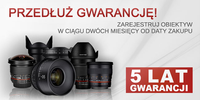 Samyang z 5-letni gwarancj