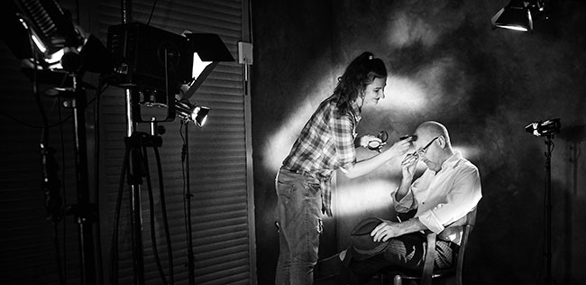 Backstage z&nbsp;sesji Martin Hugh Henley,  makija� &ndash; Sylwia Ostrowska.