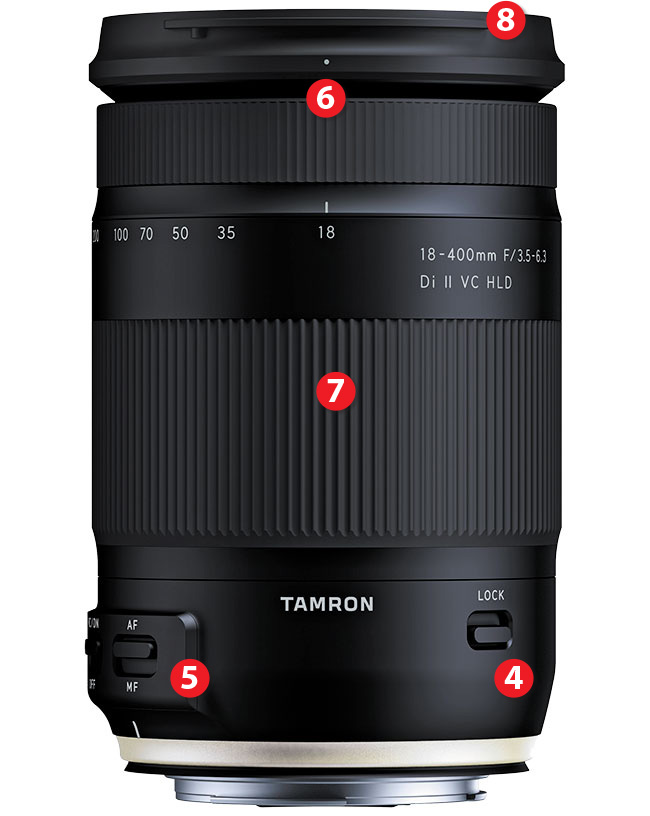 Megazoom Tamron 18–400 mm f/3,5–6, Di II VC HLD - TEST Foto-Kurier 7/17