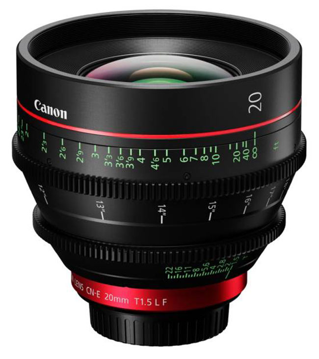Wielkoformatowy Canon CN-E20 mm T1,5 L F Wielkoformatowy Canon CN-E20 mm T1,5 L F