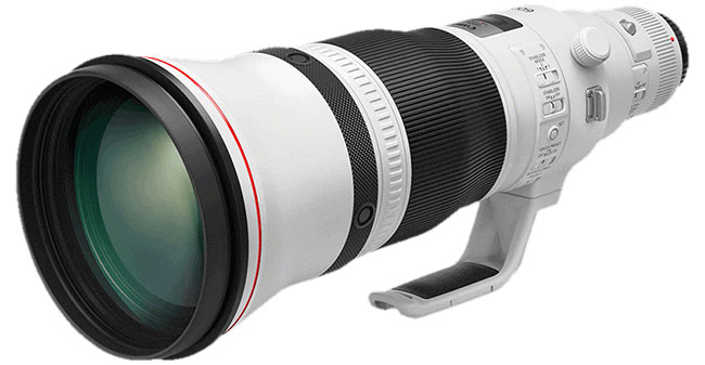 Canon EF 400 mm f/2,8, Canon EF 600 mm f/4, Canon EF-M 32 mm STM f/1,4