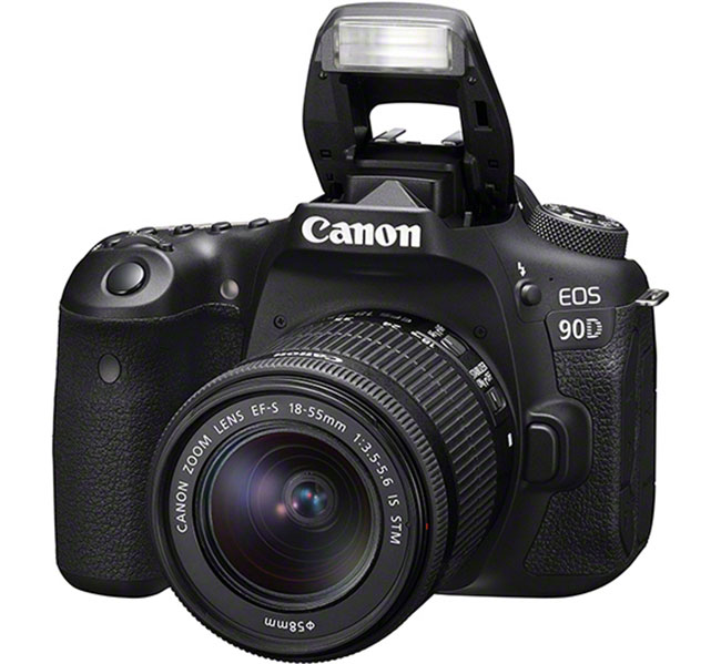 CANON EOS 90 D slant flash