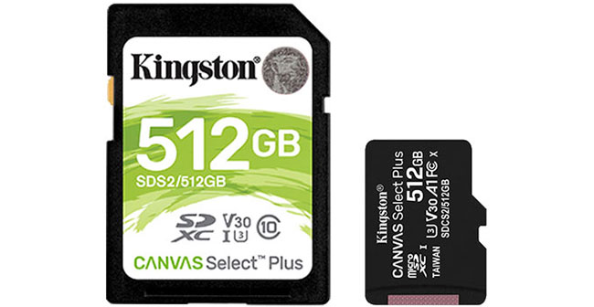 Kingston microSD i SD Canvas Select Plus