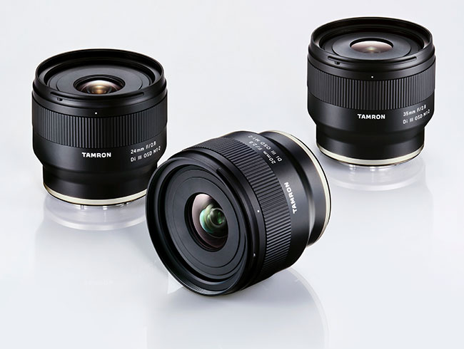 Trzy obiektywy Tamrona z mocowaniem Sony E