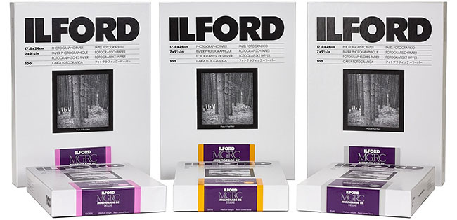 ILFORD Photo – filmy ORTHO, papiery MULTIGRADE V i zestawy PATERSON