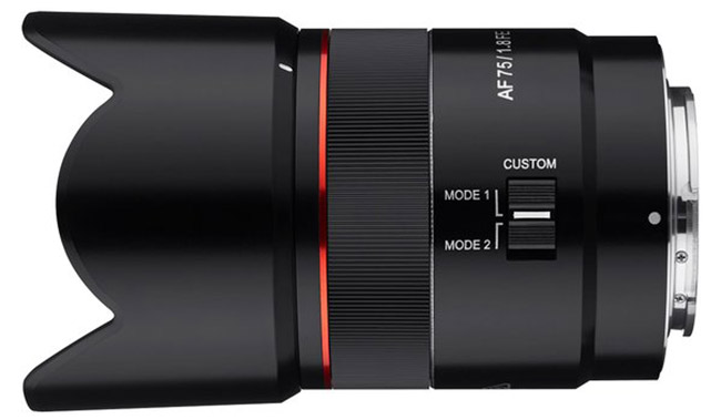 Samyang AF 75 mm f/1,8 FE