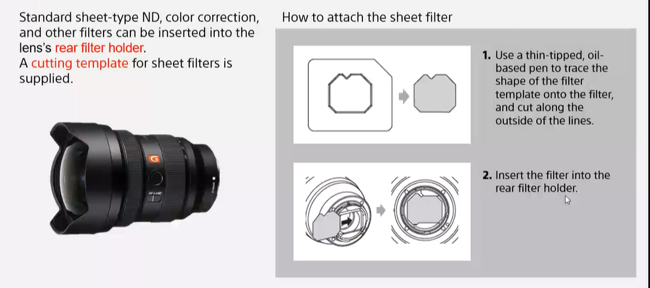 Filter Holder Sony 12-24 mm