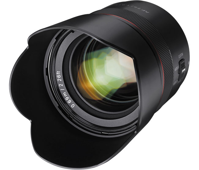 Samyang AF 75 mm f/1,8 FE