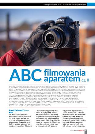 ABC filmowania aparatem cz. II