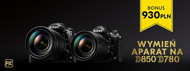 Wymień swój aparat na Nikona D780 lub Nikona D850