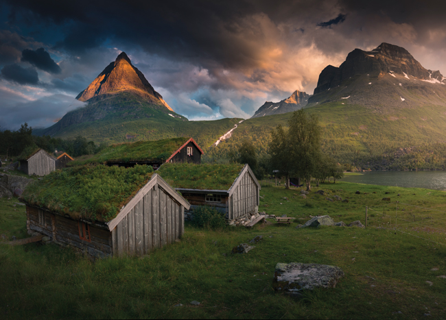 Dolina Innerdalen, Góry Skandynawskie, Norwegia.