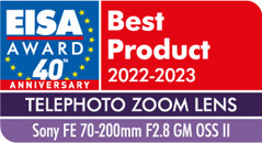 Sony 70-200 mm EISA AWARDS 2022-2023